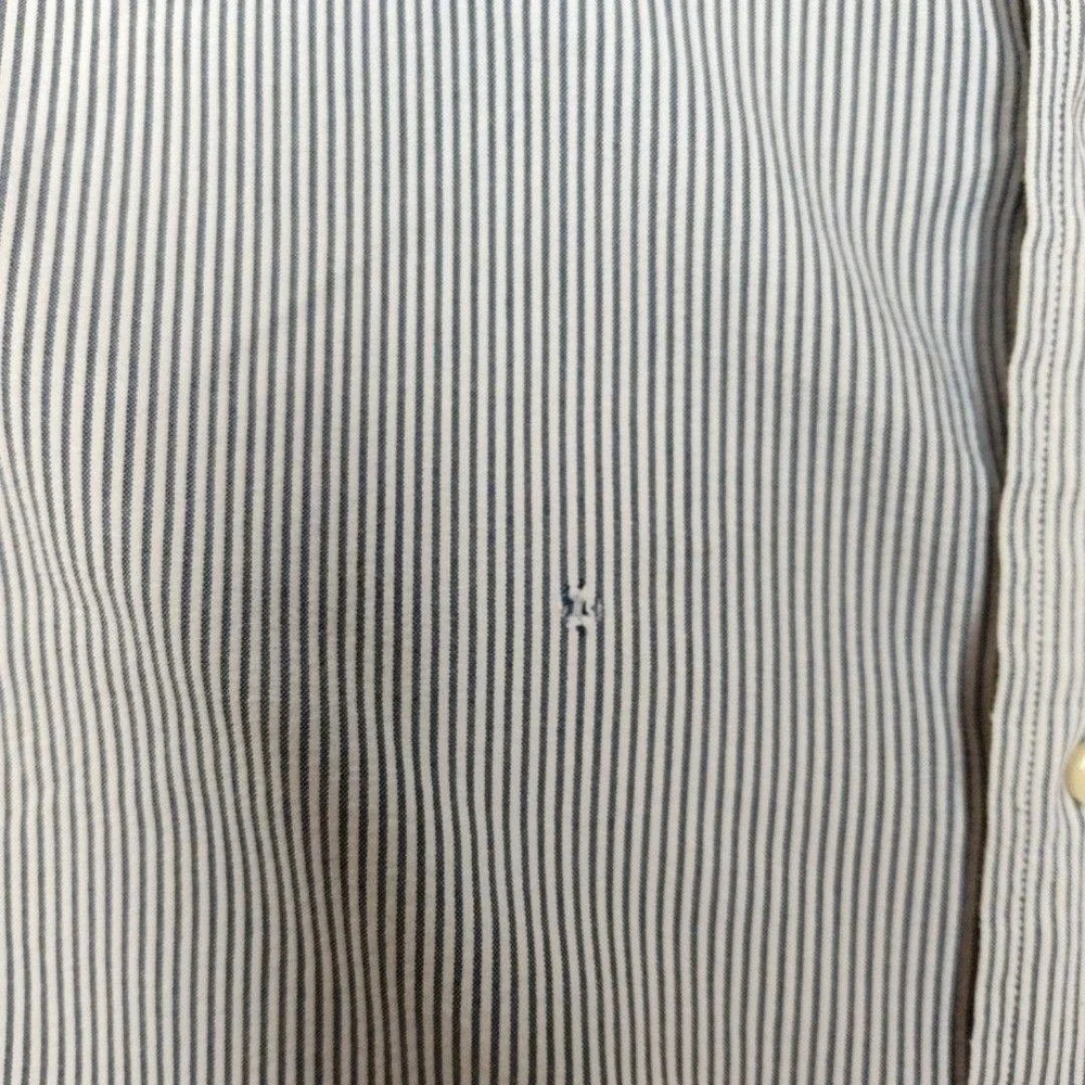 Ralph Lauren Shirt Mens‎ XL Blue Striped Button-Up Blake 100% Cotton Pony